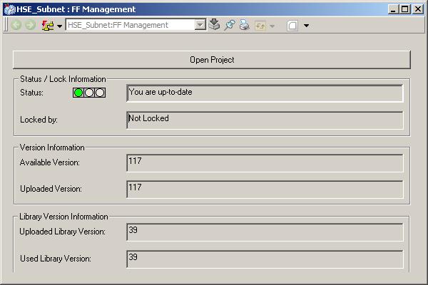 FF Management Section 3 Integration in Plant Explorer FF Management Figure 5. FF Management Aspect All FF objects in the Control Structure have the FF Management aspect.