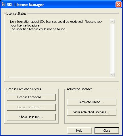 2 Installing SDL AuthorAssistant 2010 Activating SDL AuthorAssistant from the SDL License Manager You can use the SDL License Manager window to activate the software.
