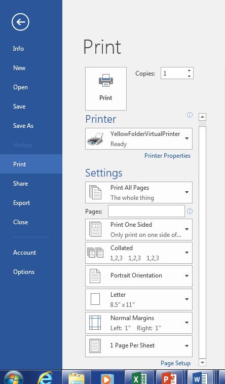 Uploading Documents Print * May select specific page ranges if not needing to upload an