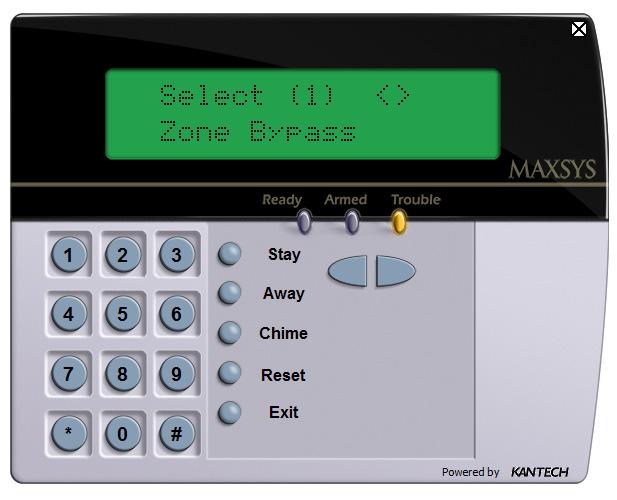 Intrusion on Graphics: 1) To view a virtual keypad or intrusion components from a graphic, go to the Definition tab and select the Graphic button a.