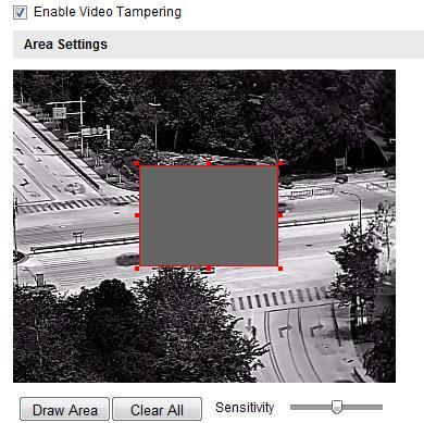 Figure 5-41 Video Tampering Alarm 2. Check Enable Video Tampering checkbox to enable the video tampering detection. 3. Set the video tampering area.