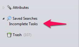 Saved searches are synchronized to Evernote on the Web and therefore are available on all of your Evernote-enabled devices.