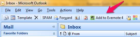 Send EMAIL to Evernote. integrated into Outlook for easy sending.