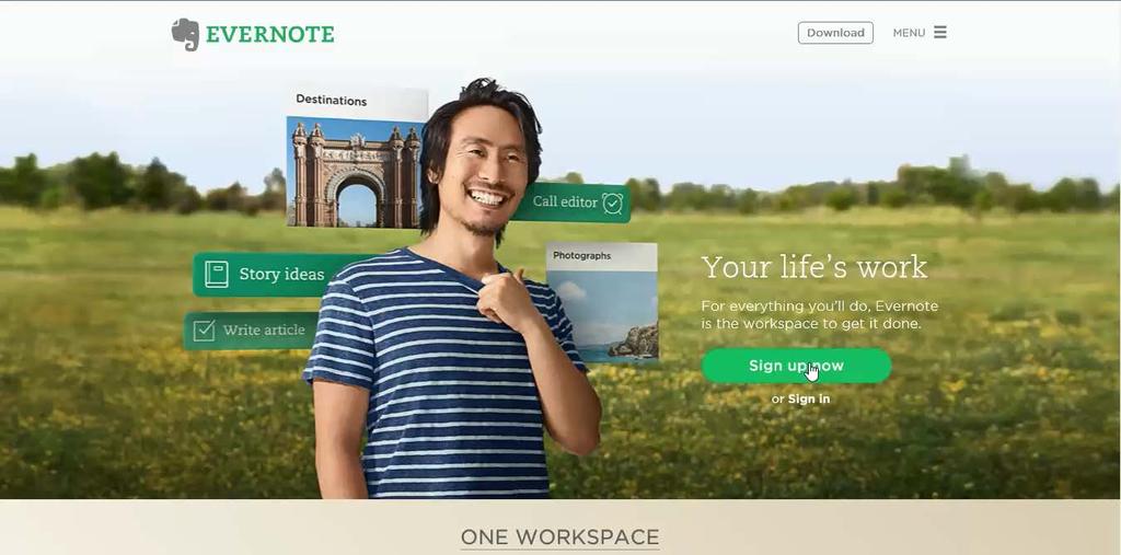 Go to www.evernote.