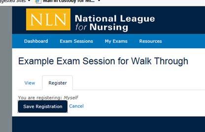 How to Register: 1. Select the Exam Sessions tab. 2. Type Your School Name in the School box or select from the drop down. 3.