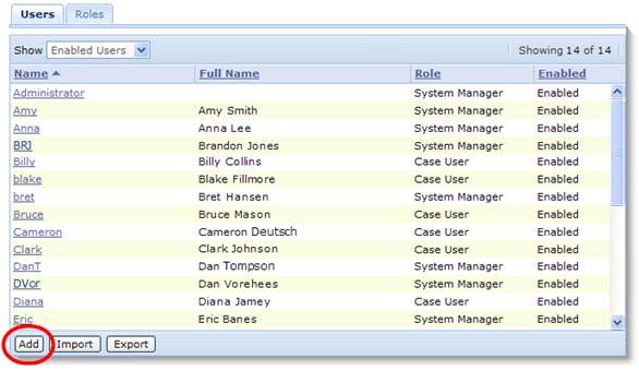 Collection Administration and Maintenance: Managing Collection User Accounts PAGE: 152 To add a collections user account 1. From the Home view, Users. 2.