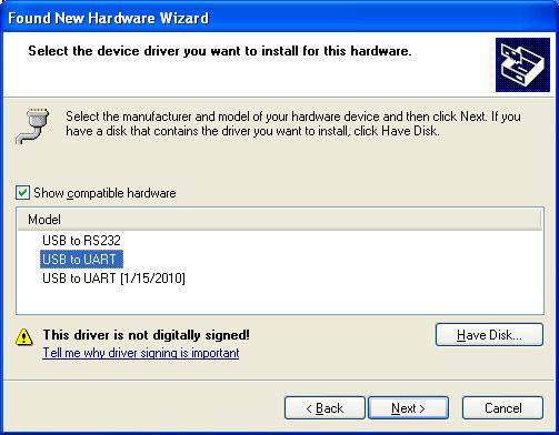 I will choose the driver to install,