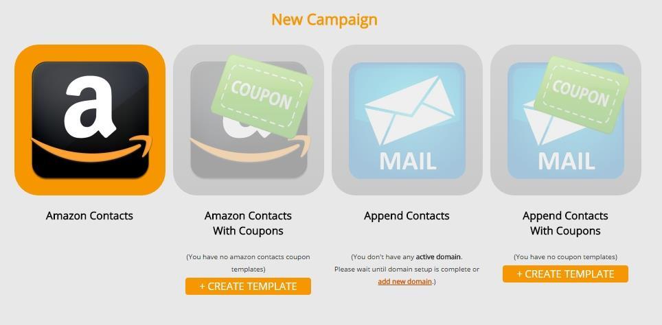 Campaigns (3. Create a campaign) From the SellerBlast Dashboard you can click to Create New Campaign. This will take you directly to the Campaigns page.