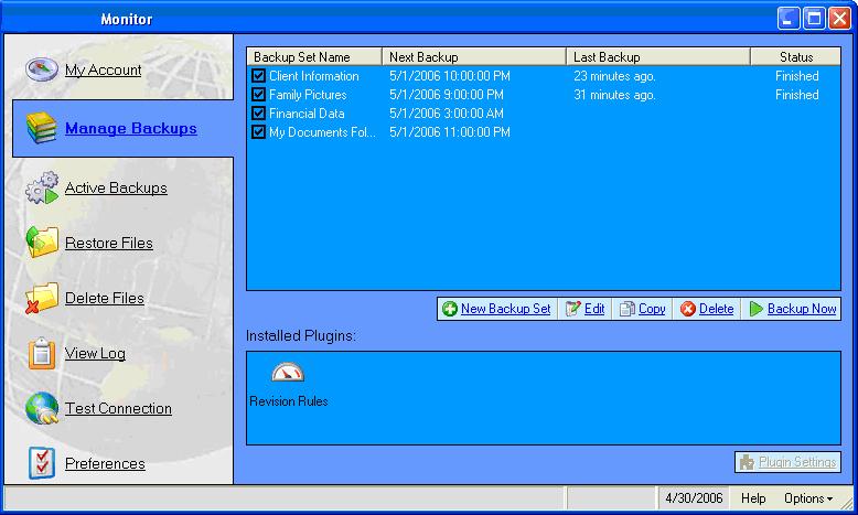 ECG Data Storage also allows you to send events to your Windows Event Viewer. To send an event whenever a backup starts or stops then Click the box labeled Send Event When Backup Set Starts/Stops.