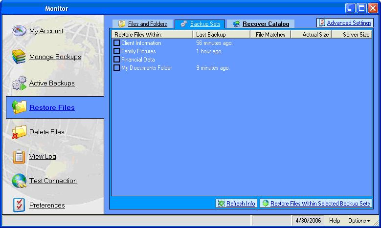 If you have clicked No, you will be prompted to choose the location to which you want the files restored.