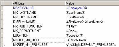 For attributes where the ABAP system is to be the leading system (for example, date format and user type in the example below), no period is set.