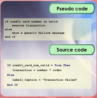 LESSON 10 PSEUDO CODES Pseudo code is text only sentences that describe the logic and program flow of a computer program. Pseudo code esembles plain English.