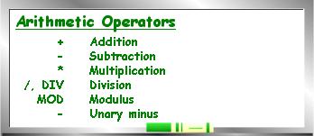 Map Algebra Arithmetic operators Arithmetic operators allow addition, subtraction, multiplication, and division.