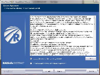 The RadInfo software can either be downloaded from the IntraVet FTP site or installed via CD.