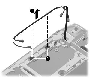 Remove the display assembly: 1. Close the computer. 2. Turn the computer upside down, with the front toward you. 3.