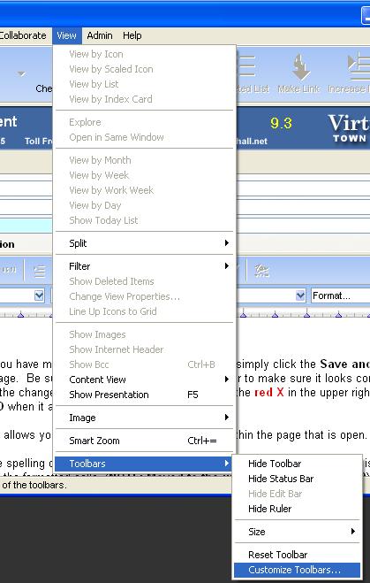 Customizing your toolbars NOTE: If your toolbar does not look like the above image you can Add and Delete formatting shortcuts very easily.