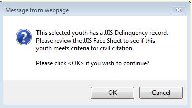 Check to make sure the correct youth was selected in the youth search process.