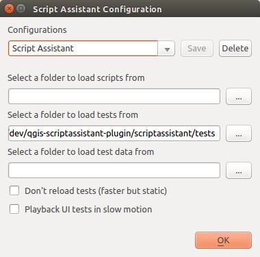QGIS Script Assistant Plugin Documentation, Release 0.4.0 On install, you can immediately select the Test Scripts button. 2.1.