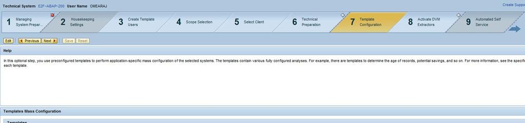 2.4.1.6 Template Configuration - (Optional step) The template configuration step helps you to quickly and easily create pre-defined statistics and dashboards.
