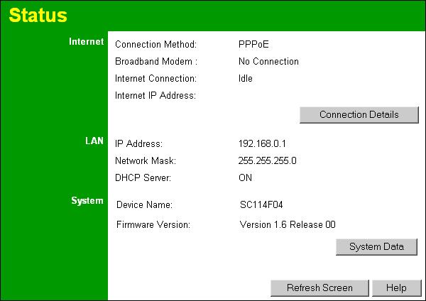Chapter 5 Operation and Status 5 This Chapter details the operation of the Broadband Router and the status screens.