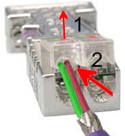 The terminating resistor is only effective, if the connector is installed at a bus participant and the bus participant is
