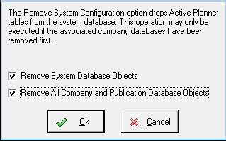 Chapter 5 - System Maintenance 2. The Remove System Configuration screen displays.