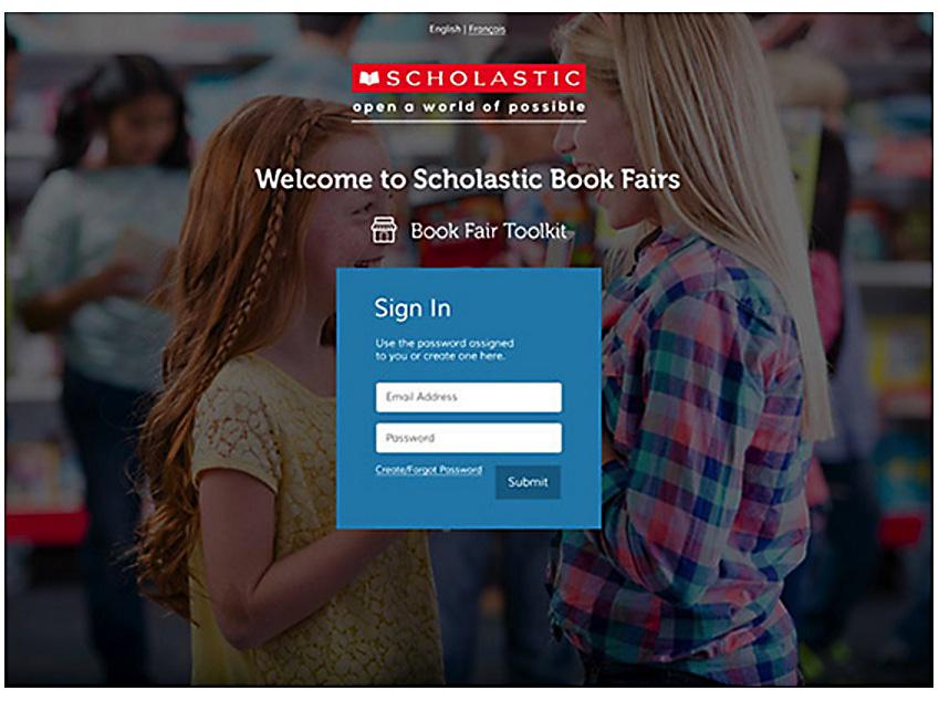 Please note that you will be required to create a new password when you sign on to the Book Fair Toolkit for the first time. This password will be valid for this school year only.