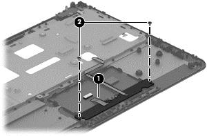 TouchPad button board Description Spare part number TouchPad button board (includes bracket) 749651-001 Before removing the TouchPad button board, follow these steps: 1. Shut down the computer.
