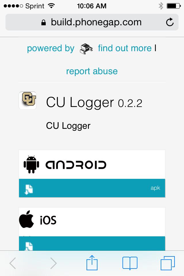 interface. You will also complete your logger reports from the web interface. https://build.phonegap.