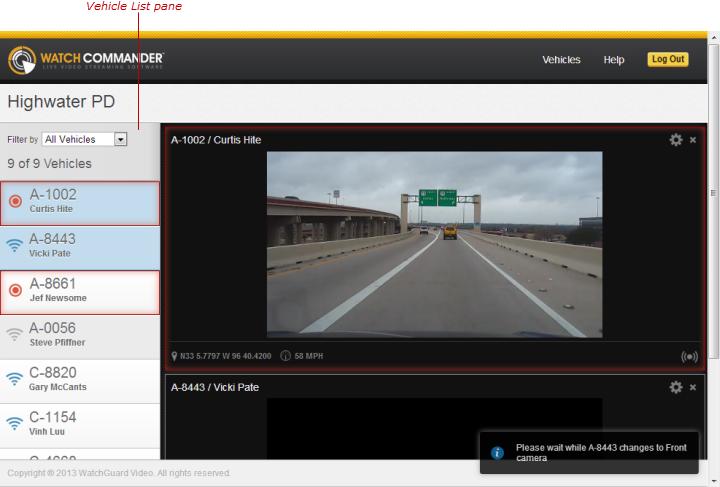 Viewing Live Video Streams Adding another vehicle's video stream to the Live Streaming view You can show up to four live video streams at once on the Live Streaming view.