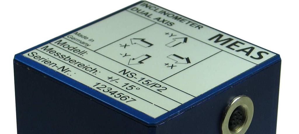 connector Programmable zero point, baud rate Easy mounting The P-Series of conductive inclinometers offers modern technology in