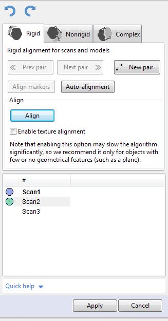 You can toggle between the point pairs (sets) by hitting Space and Backspace, or by clicking RMB in the 3D View window and selecting the relevant options from the menu.