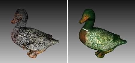 display the point or solid-fill model, depending on the selected surfaces. Fig. 6.3: Available rendering modes.