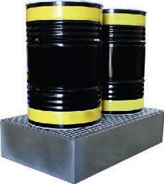 Tanks Retention and Storage Systems Retention Tray for 2 Tanks of 200 L Reinforced structure in galvanized plate