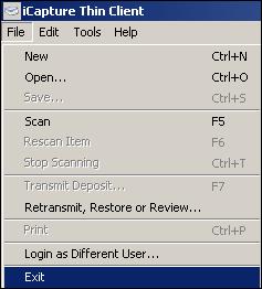 icapture - Thin Client User s Guide 3.2.11.0 Operations Audit Controls Your company is required to keep the original deposited checks in a secure environment.