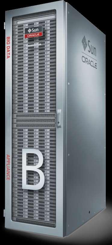 Big Data Appliance Sun Oracle X6-2L nodes with (per node): 2 * 22 Core (2.2GHz) Intel Xeon E5-2699 v4 Processors 256 GB DDR4-2400 Memory 96TB Disk space Included Software: Oracle Linux 6.
