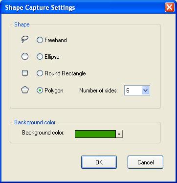 You can also capture your webcam and scan images from the Files menu in the Image Editor. Shape Capture a non-rectangular area on the screen.