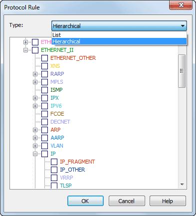 icon 4. Select an address type from Endpoint2 and enter the address in the textbox below the address type. 5. Click OK on the Packet Filter dialog box.