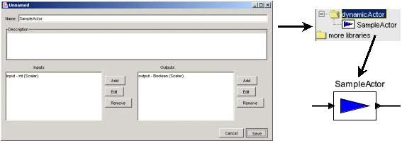 Kepler s design actor is created by selecting New Actor from the View menu, which brings up the dialog shown in figure 12.