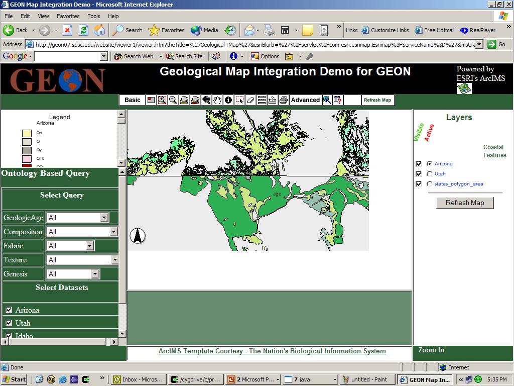 Figure 15. Map integration result using a BrowserDisplay actor 5.