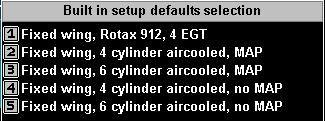 Select your desired engine. Here we select Fixed wing, 4 cylinder aircooled, MAP.