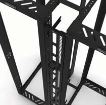 ) increments to accomodate a range of equipment depths 4-Post Rack In addition to providing compatibility with Siemonʼs standalone vertical cable managers, the 4-post rack is fully compatible with