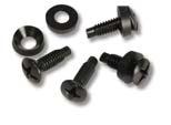 .......... #12-24 Slotted head screws with washers, black, bag of 100 PH-3.