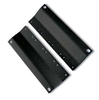 The hinges are available in 2 and 3U sizes which can be combined to mount 4 and 6U panels. The 2U hinge is capable of mounting one 2U or two 1U panels. U RHNG-2................... Rack hinge.