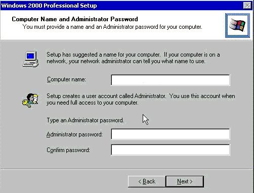 23. Enter KIT2 for the computer name text box, and password in the administrator password box and