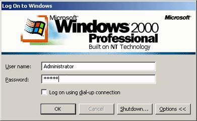 2. Log on with the following information: Username: Administrator Password: cisco This does not match with what was created in the installation lab?