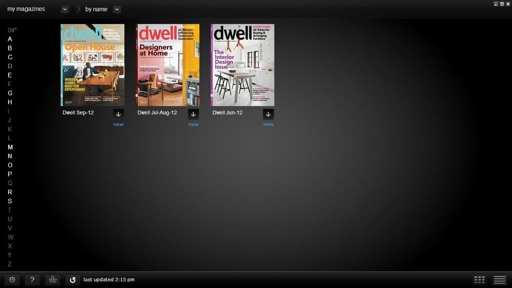 Magazines accessed through the apps may be viewed online