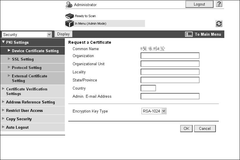 8 Registering the certificate of this machine for SSL communications 8.1 