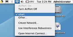 Turning on Airport and Connecting to the Wireless Network 1. Disconnect your Mac from the network (i.e. unplug the network cable). 2.