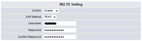 1X, please go to WUI Network LAN Settings, 802.1X Setting.